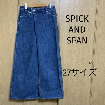 SPICK AND SPAN 와이드 라인 데님 팬츠 27 사이즈