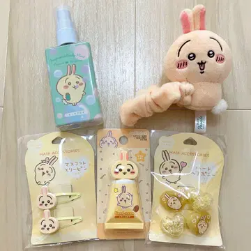 치이카와 (먼작귀) 헤어 액세서리 바디 미스트 핸드 크림 토끼 5종 세트