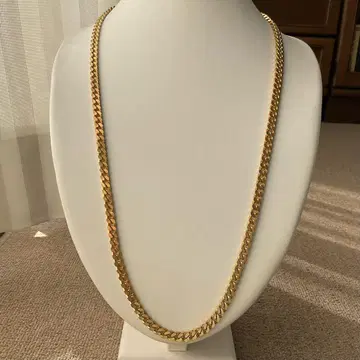 금 도금 체인 롱 목걸이 묵직함 74cm 10