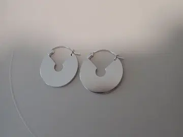 후프 귀걸이 실버 서클 청키 귀걸이 925