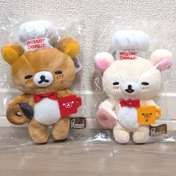 리락쿠마&코리락쿠마 미스터 도넛 봉제 인형 2세트