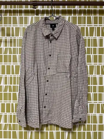 체크 무늬 긴팔 셔츠 H&M