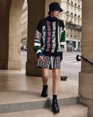 [ 새상품급 ] Sacai 다색 자카드 니트