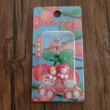 지역 한정 키티 야마가타 체리 키링 레어