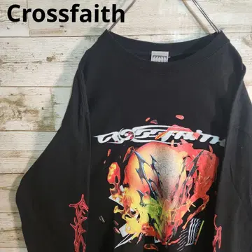 Crossfaith 긴팔 티셔츠 XXL 블랙 오버사이즈 밴드 티셔츠