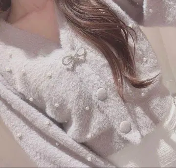 evelyn 펄 리본 가디건