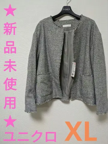 미사용 새상품 UNIQLO 유니클로 트위드 자켓 XL