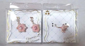 새상품 오쟈마녀 도레미 25주년 기념 굿즈 파라라탭 귀걸이&반지 도호