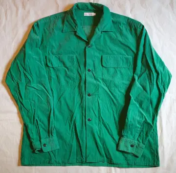 Sans Limite 산리미트 코즈 대오픈 카라 셔츠 그린 size 1