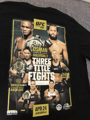 [ 새상품 미사용 ] UFC 261 대회 기념 셔츠 우스만 vs 마스비달