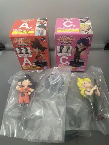 드래곤볼 제일복권 어셈블 컬렉션 손오공 런치 (레어) 2체 세트