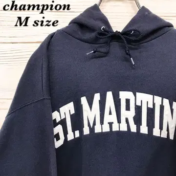 [레어] 챔피온 champion 후드티 M 빅 로고 네이비 컬러 P333