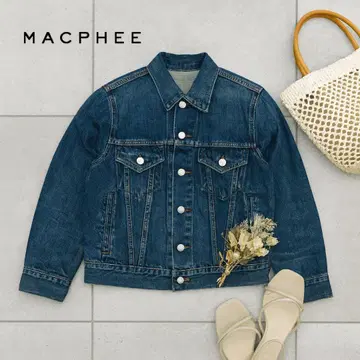 MACPHEE 여성용 데님 자켓 스테디셀러 실루엣 색빠짐 가공 XS