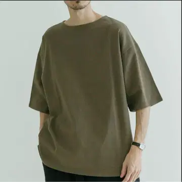 아한 리서치 USA 코튼 바스크 T셔츠 [카키] L 사이즈