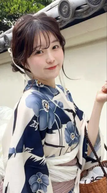 꽃무늬 유카타 오비 2세트