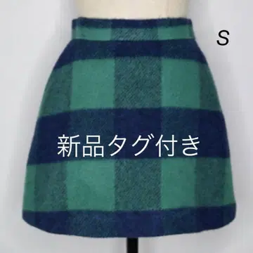 sheller 블록 체크 울 큐롯