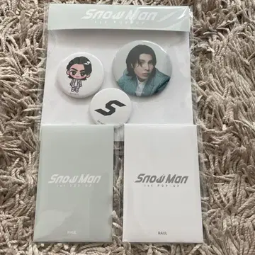 라울 한국 Snow Man 팝업 한정판 AB 카드&캔뱃지 3세트