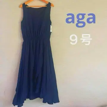 택 포함 새상품 aga 아가 슬리브리스 고급 블랙 플레어 원피스
