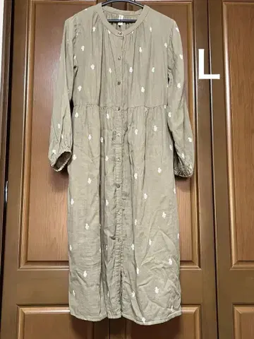 긴팔 셔츠 원피스 L