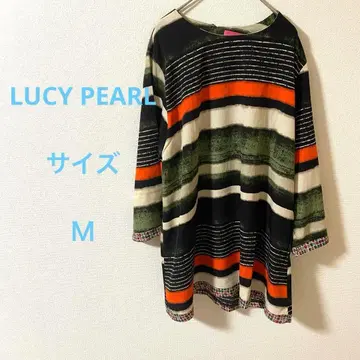 LUCY PEARL 스트라이프 패턴 반소매 튜닉