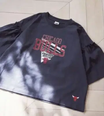 NBA 별주 불스 플레어 슬리브 로고 프린트 T셔츠