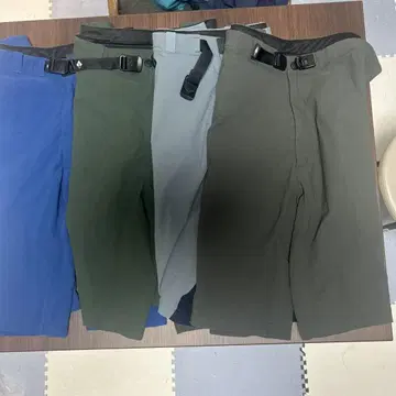mont-bell 파랑 숏팬츠 허리 벨트 포함 4개 세트
