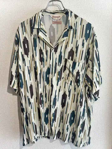 기하학 패턴 반팔 셔츠 TOWN CRAFT x BEAMS LIGHTS