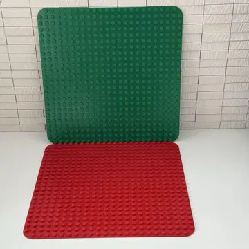 정품 LEGO 듀플로 기초판 2개 세트 그린/빨간색 38 38