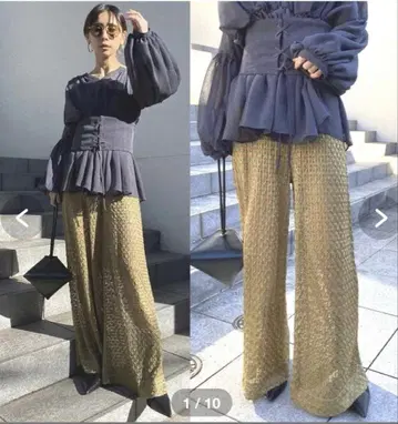 택 포함 미사용 새상품 Ameri VINTAGE 레이스 팬츠 S