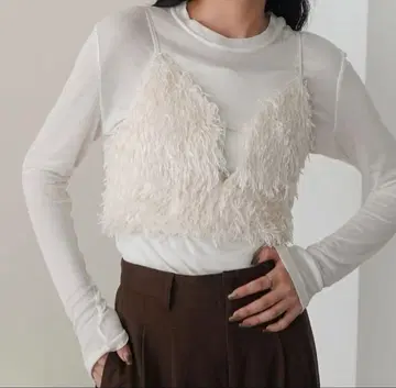 미사용 새상품 CAFUL fringe bustier 프린지 뷔스티에