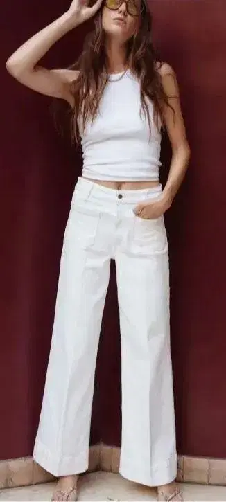 H&M 와이드 하이 데님