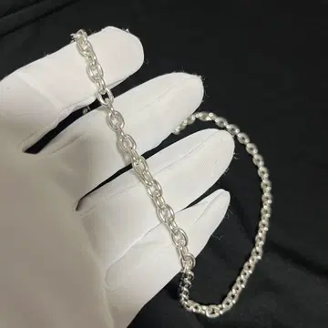 팥 체인 목걸이 실버 925 5.3mm 50cm