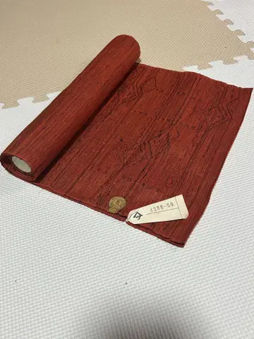[새상품] 순수 실크 빨간색 겉옷용 원단