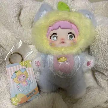 과일 모티브 봉제 인형 nommi 과일 과실 스카이블루 레몬 노미