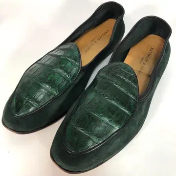 보드인앤런지 로퍼 악어 엠보싱 스웨이드 그린 41 사이즈