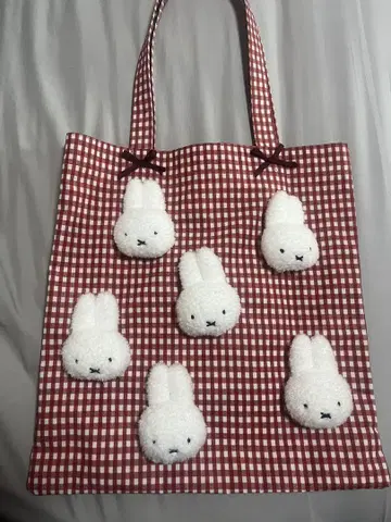merry jenny 깅엄 모코모코 miffy 토트백