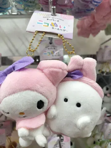 인기 마이멜로디 x 오바케누 니코 키링 봉제 인형 키링 봉제 인형