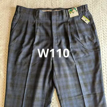 남성용 슬랙스 팬츠 골프 파랑 체크 무늬 W110 하자품