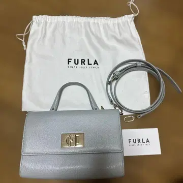FURLA 그레이 핸드백 숄더 스트랩 포함