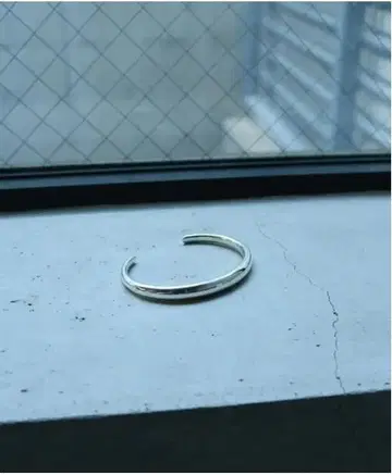 OX JEWELRY 실버 커브 뱅글