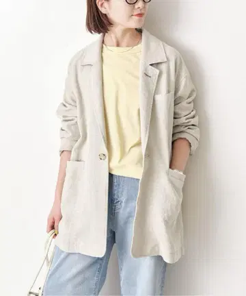 새상품급 36 Spick and Span 린넨 실크 크루즈 자켓