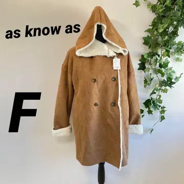 [ as know as ] 아스노우아즈 무스탕 코트 F 빅 후드 새상품