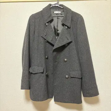 P 코트 (그레이) 울 100%