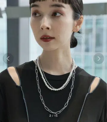 HARE [ LADIES ] 펄 체인 2P 목걸이
