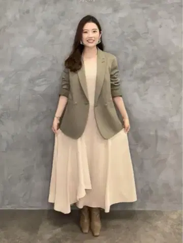 더블 자켓 (KHAKI BEIGE) anuans