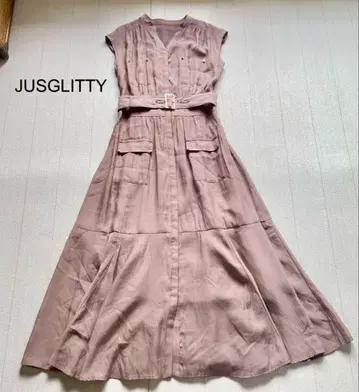 [JUSGLITTY] 워크 디자인 에어리 원피스 핑크 2