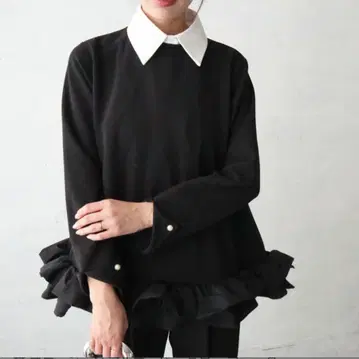 펄 장식 프릴 풀오버 maronenonfee TOBECHIC 스타일