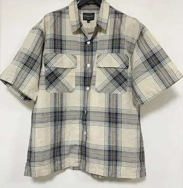 PENDLETON 펜들턴 오픈 카라 셔츠 린넨 체크 무늬
