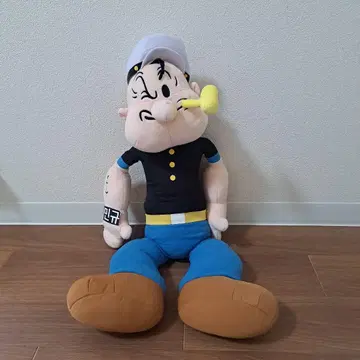 뽀빠이 봉제 인형 빅 사이즈 모자 포함