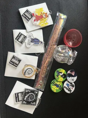 Aqua Timez 아크릴 키링 캔뱃지 고무 밴드